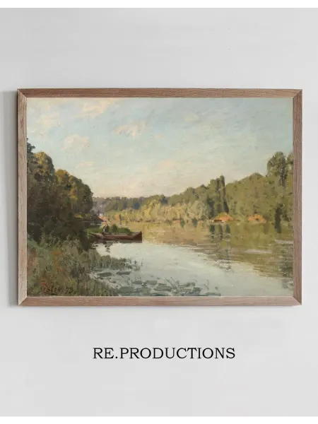 Re.productions Постер Landscape from Bougival - Alfred Sisley