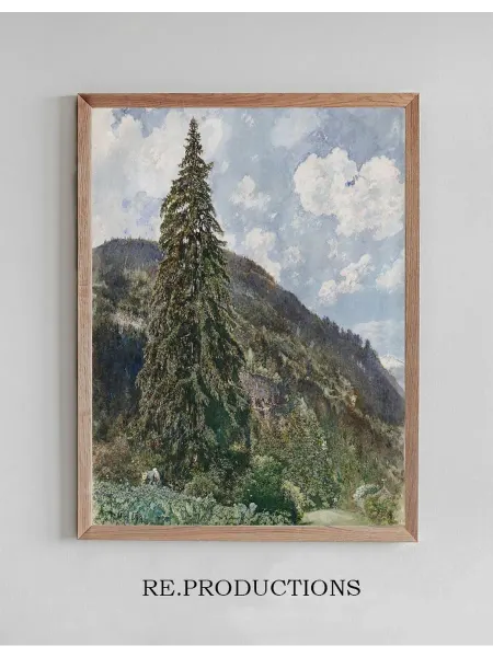 Re.productions Постер The old Spruce in Bad Gastein - Rudolf von Alt