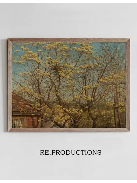 Re.productions Постер Naboer. Motiv fra ateliervinduet - Amaldus Nielsen