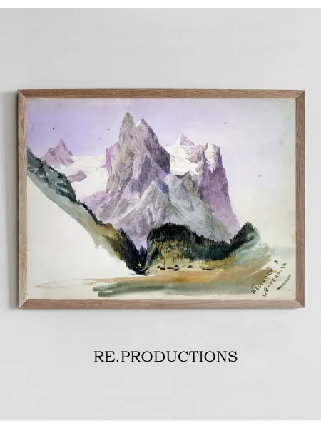 Re.productions Постер Wellhorn and Wetterhorn from - John Singer Sargent
