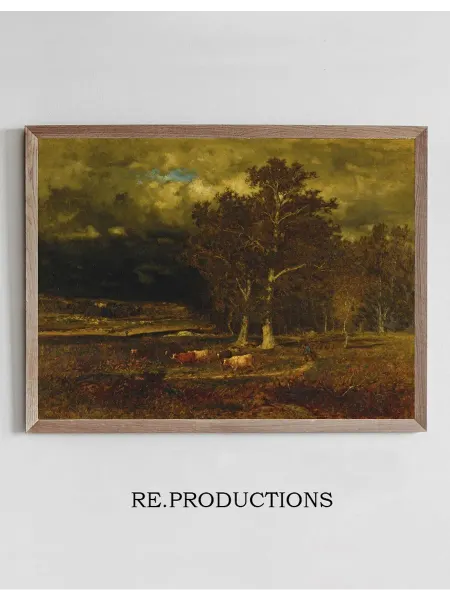 Re.productions Постер The Approaching Storm - George Inness