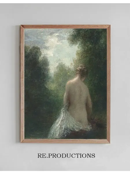 Re.productions Постер Baigneuse assise de dos - Henri Fantin-Latour