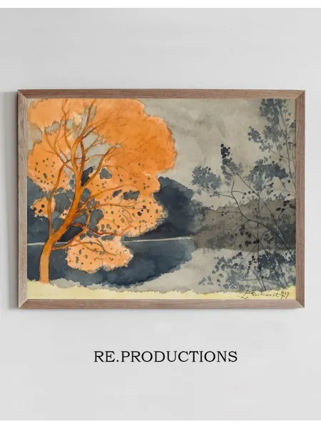 Re.productions Постер Etang en automne - Léon Spilliaert