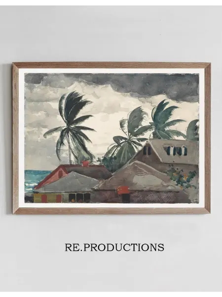 Re.productions Постер Hurricane, Bahamas - Winslow Homer