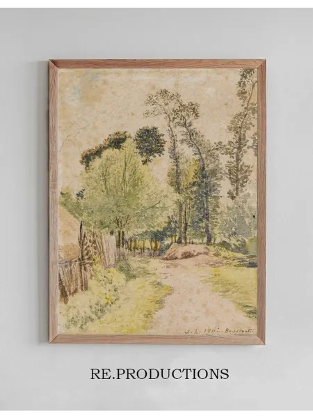 Re.productions Постер Study Of Trees At Bayswater, London - John Linnell