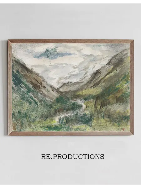 Re.productions Постер Dal met begroeide bergen - Jozef Israëls