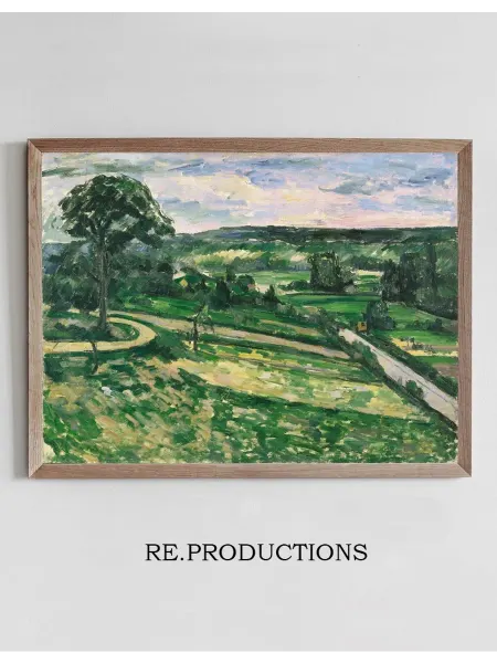 Re.productions Постер The Tree by the Bend - Paul Cézanne