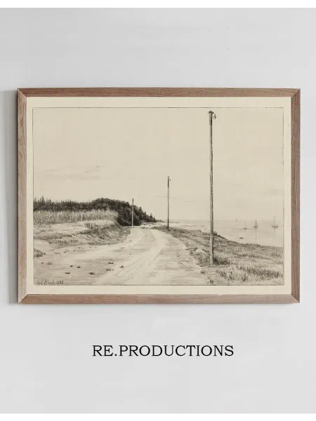 Re.productions Постер Strandvejen ved Hornbæksplantagen - Carl Bloch