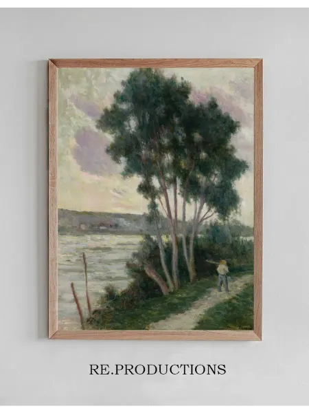 Re.productions Постер Sandrecourt, le chemin au bord de - Maximilien Luce