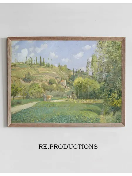 Re.productions Постер A Cowherd at Valhermeil - Camille Pissarro