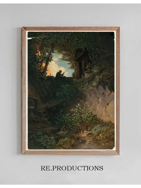 Re.productions Постер Golden Evening - Carl Spitzweg
