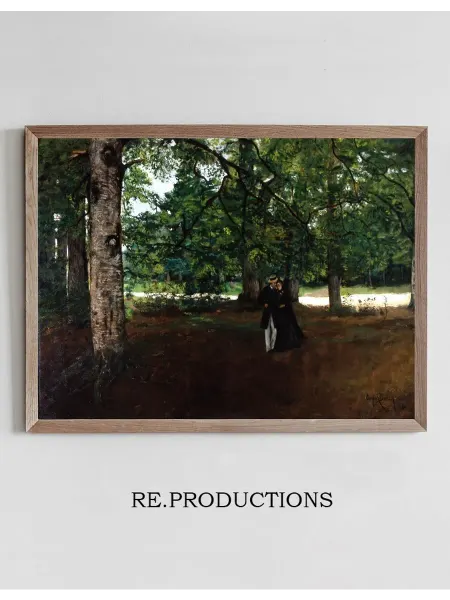 Re.productions Постер Promenade in the Woods - Carolus-Duran