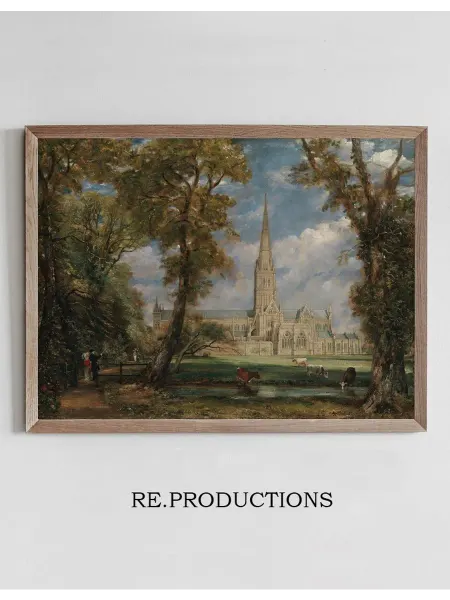 Re.productions Постер Salisbury Cathedral from the - John Constable