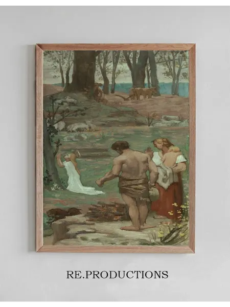 Re.productions Постер Sainte Geneviève enfant - Pierre Puvis de Chavannes