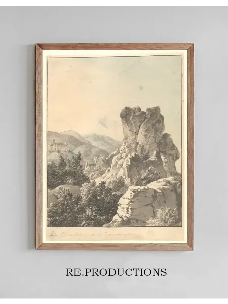 Re.productions Постер Udsigt ved Harzen - Christoffer Wilhelm Eckersberg
