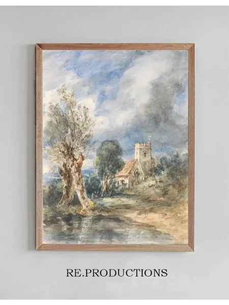 Re.productions Постер Stoke Poges Church - John Constable