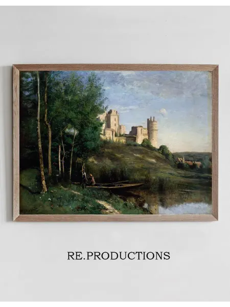 Re.productions Постер Ruins of the Château - Jean-Baptiste-Camille Corot