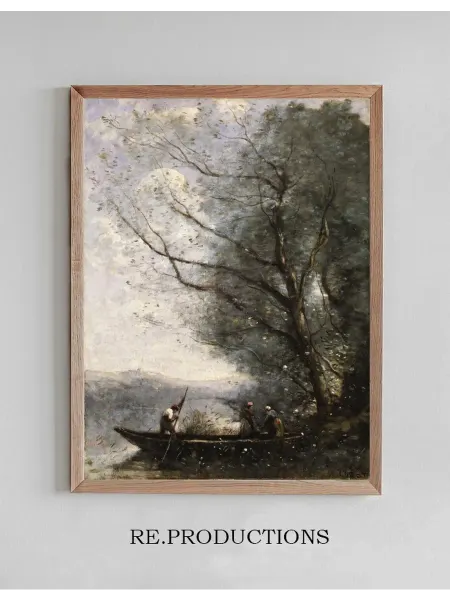 Re.productions Постер The Ferryman - Jean-Baptiste-Camille Corot