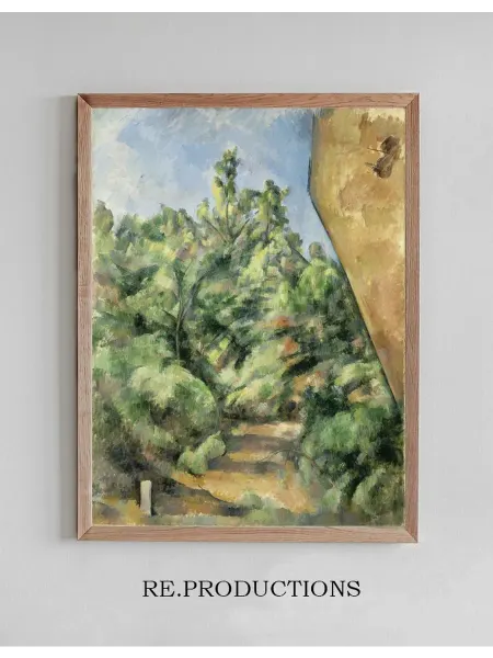Re.productions Постер The Red Rock - Paul Cézanne