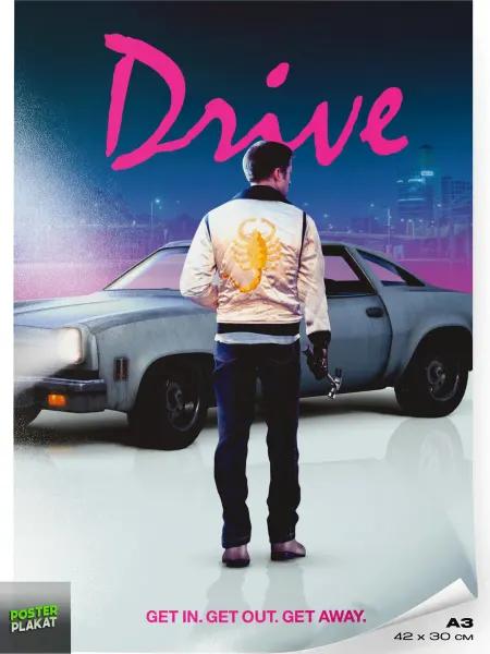 Постер Плакат Постер к фильму Драйв Drive Райан Гослинг для интерьера А3