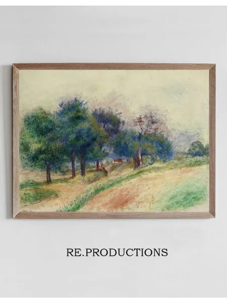 Re.productions Постер Paysage d’Essoyes - Pierre-Auguste Renoir
