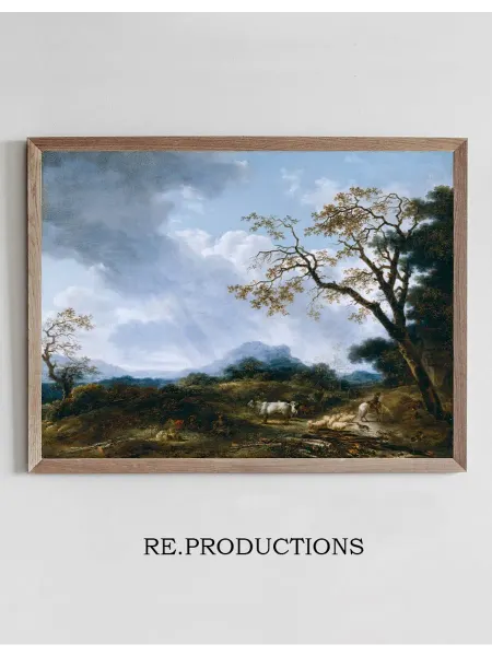 Re.productions Постер Landscape With Passing - Jean-Honoré Fragonard