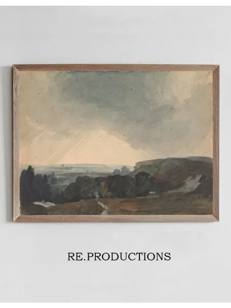 Re.productions Постер Landscape Scene From Hilltop - Thomas Sully