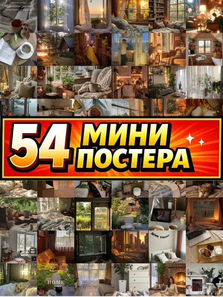 Бумажный дом Fun Минипостеры 54 шт Уют