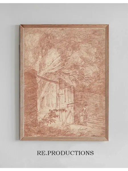 Re.productions Постер The Garden Gate - Hubert Robert