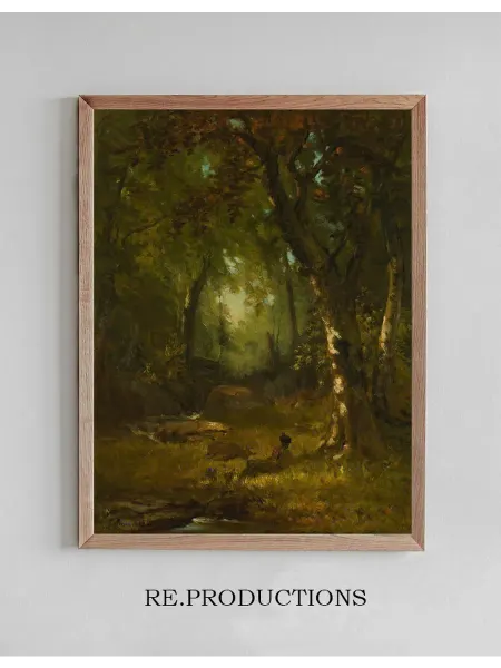 Re.productions Постер Landscape WithHuntsman - George Inness