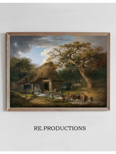 Re.productions Постер The Old Water Mill - George Morland