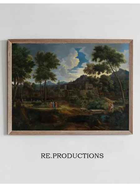 Re.productions Постер Klassische Landschaft - Jean-François Millet