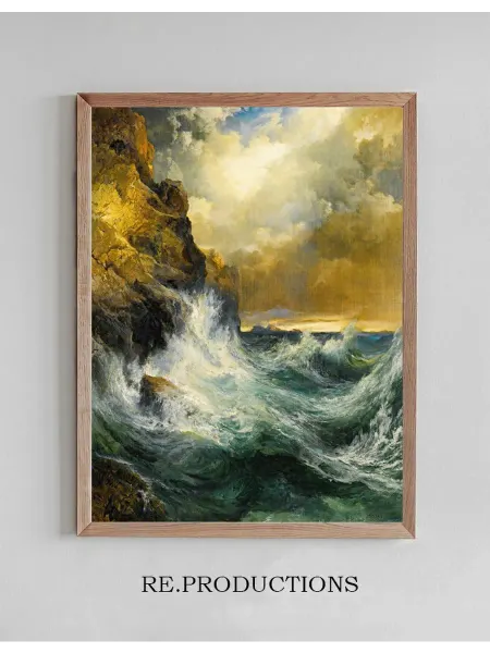 Re.productions Постер The Receding Wave - Thomas Moran