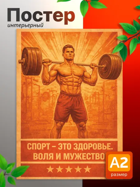 TREANT Постеры на стену интерьерные Советские Спорт это здоровье
