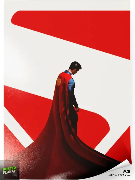 Постер Плакат Постер к фильму Супермен супергерой DC для интерьера А3