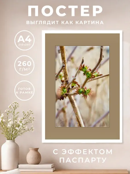 Картина на стену, постер интерьерный А4, декор дома
