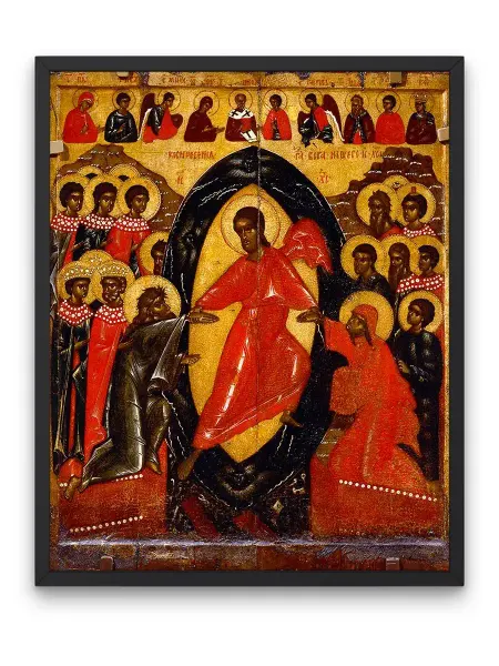 О! Мой Постер Плакат, Икона Псковская школа. Воскресение Христово