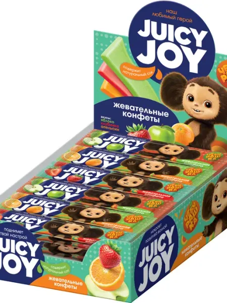 Конфитрейд Жевательные конфеты Чебурашка Juice Joy, 50 шт по 10 г