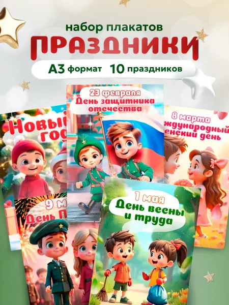 Выручалкин Плакаты в школу и детсад «Государственные праздники России»