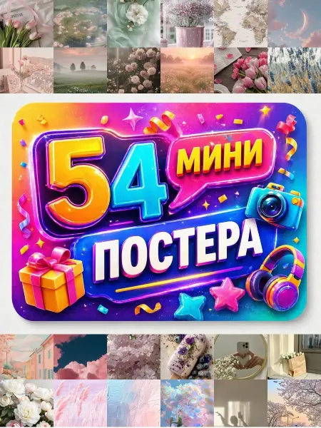 У Денчика Минипостеры 54 шт Эстетика эстетика пастельные картинки