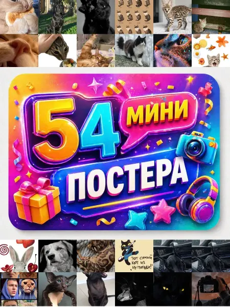 У Денчика Минипостеры 54 шт Эстетика Котопес