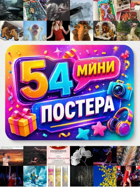 У Денчика Минипостеры 54 шт Эстетика Ледниковый Период
