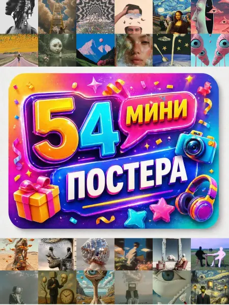 У Денчика Минипостеры 54 шт Эстетика Сюрреализм