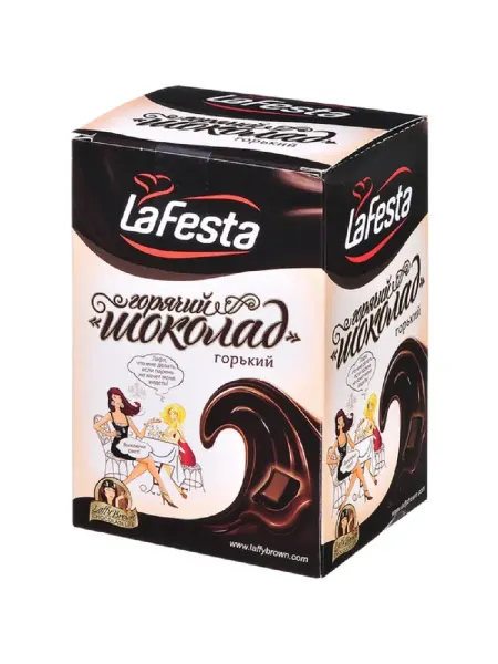 LaFesta Горячий шоколад Горький, 10 пак по 22 гр