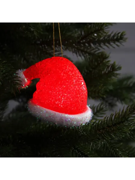 Luazon Lighting Новогодняя фигура Колпак 10 см, свечение мульти RGB