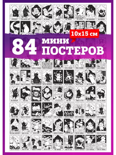 РПГ Карандаш Набор постеров котики смешные мемные картинки на стену