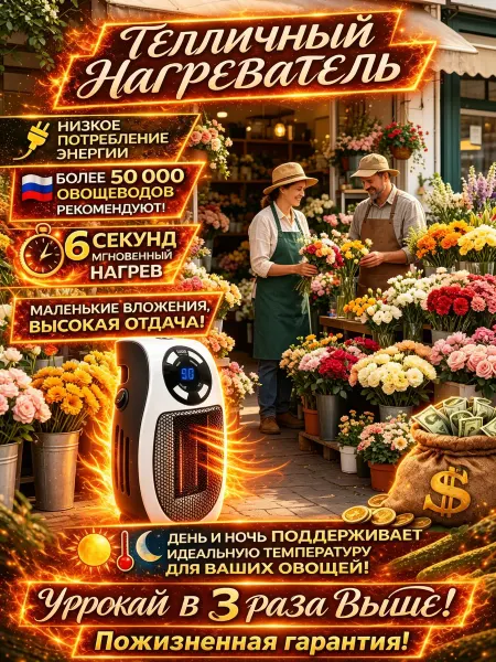 Электрический обогреватель для теплицы и дома