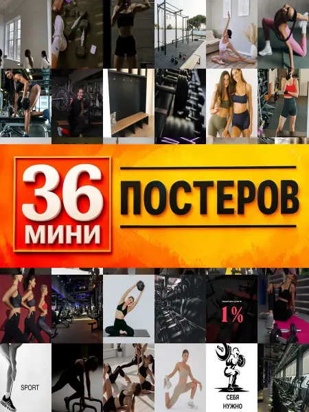 KONOV Минипостеры 36 шт тренерская