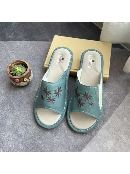 Домашние тапочки из натуральной кожи