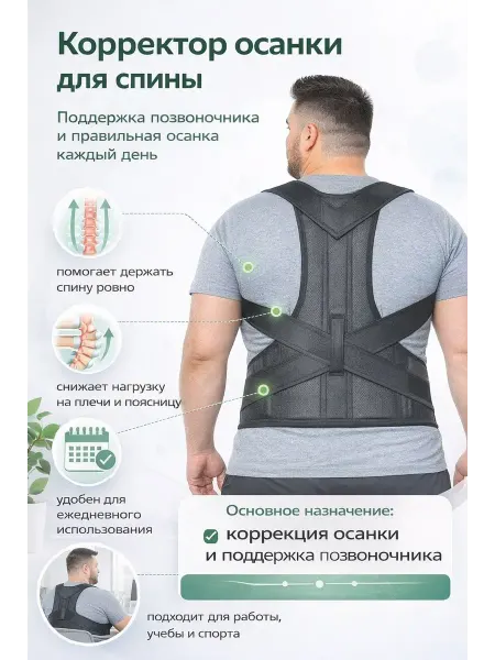 Джум1 Корсет для осанки ортопедический корректор от сутулости